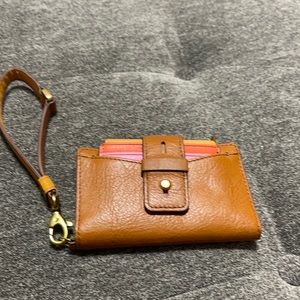 Fossil wristlet with removable card case